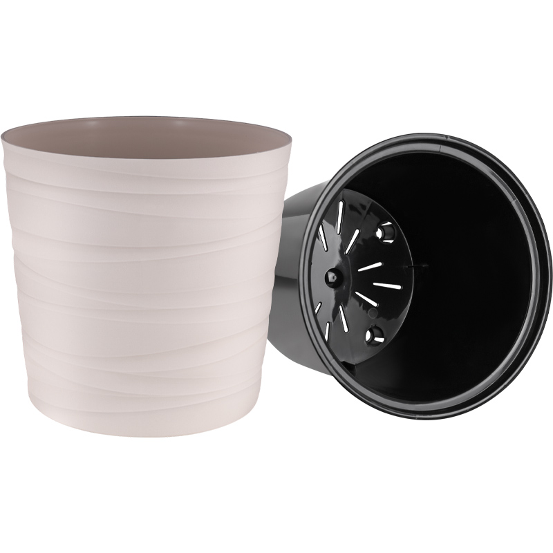 Кашпо Урбан низкое (пудровый)_