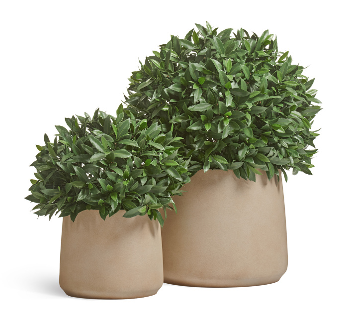 Кашпо Эрго Файн Рок Чаша Коун Белый камень_13