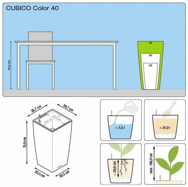Кашпо Лечуза Кубико Колор (серый)_4