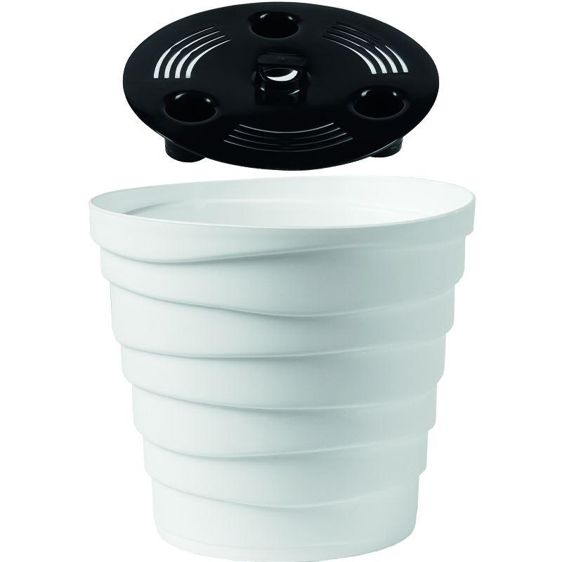 Кашпо Дюна со вторым дном (белый)_