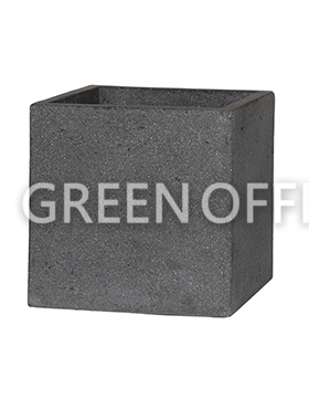 Кашпо Stone block laterite grey