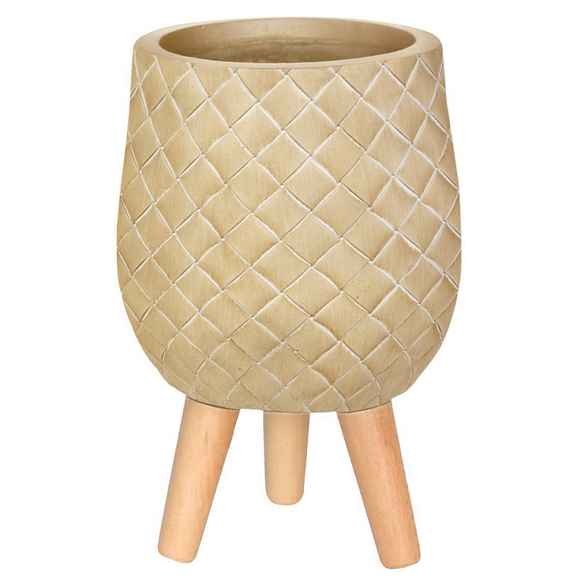 Кашпо Джерси с Подставкой бежевое_2