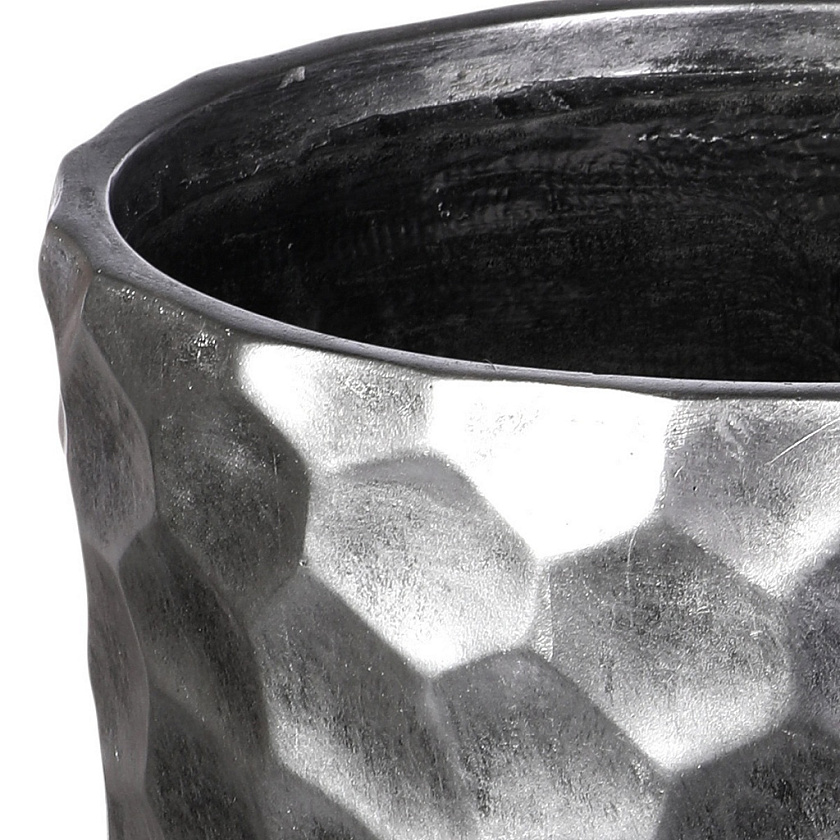 Кашпо Мозаик Ваза серебряное_1