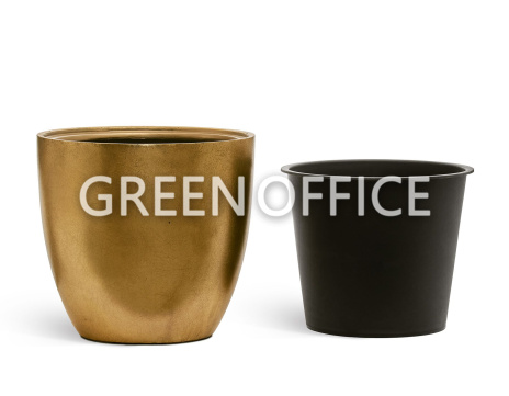 Кашпо Эффектори Металл округлый конус сусальное золото - Фото 2