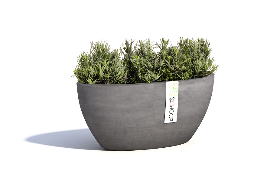 Кашпо Экопотс София серое_