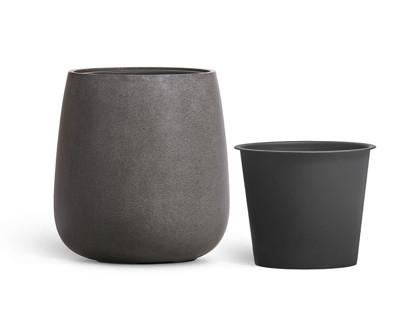 Кашпо Эффектори Бетон Дизайн -Чаша Тёмно-серый бетон_3