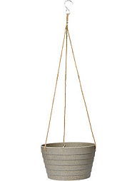 Подвесное кашпо Fibrics bamboo hanging basket rib grey (per 12 pcs.)
