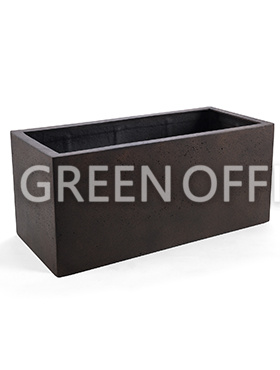 Кашпо Grigio small box rusty iron-concrete