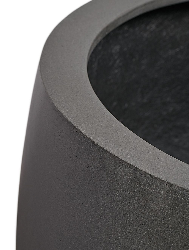 Кашпо Эффектори Бетон Большой округлый конус Тёмно-серый бетон_3