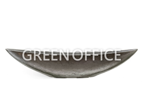 Кашпо Эффектори Металл Ваза-Лодка Стальное серебро - Фото 2