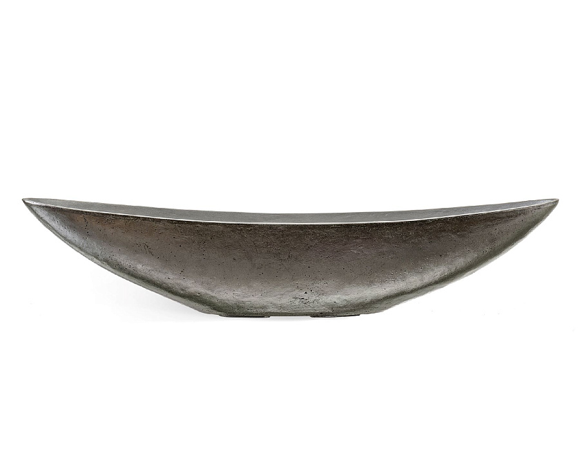 Кашпо Эффектори Металл Ваза-Лодка Стальное серебро_2