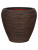 Кашпо Capi nature rib nl vase taper round dark brown - Фото 1