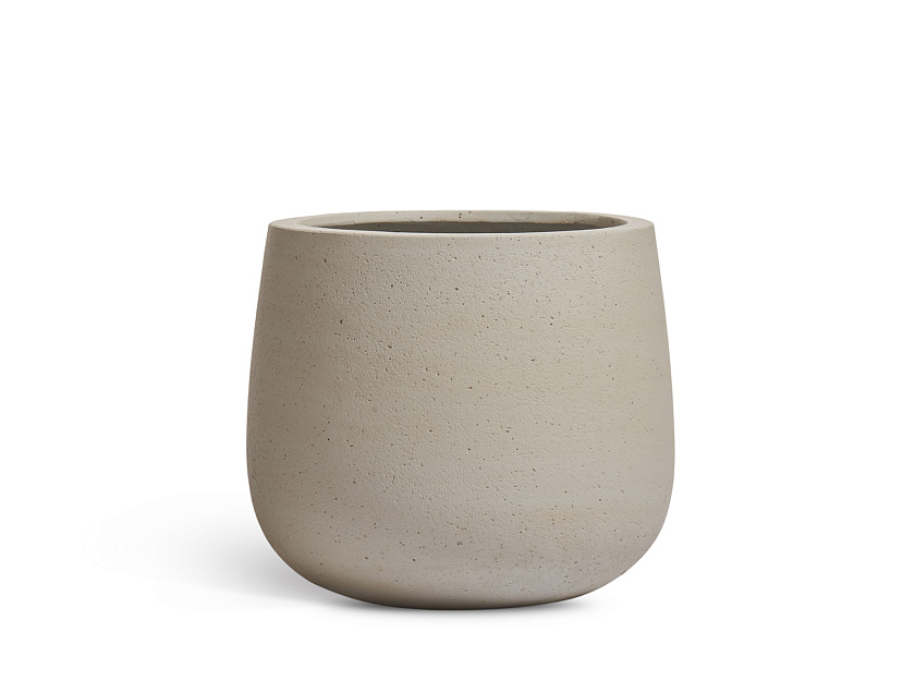 Кашпо Эрго Файн Рок Дизайн-чаша Классик Белый песок_2