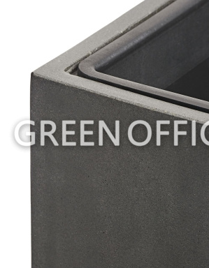 Кашпо Эффектори Бетон куб темно-серый бетон - Фото 4