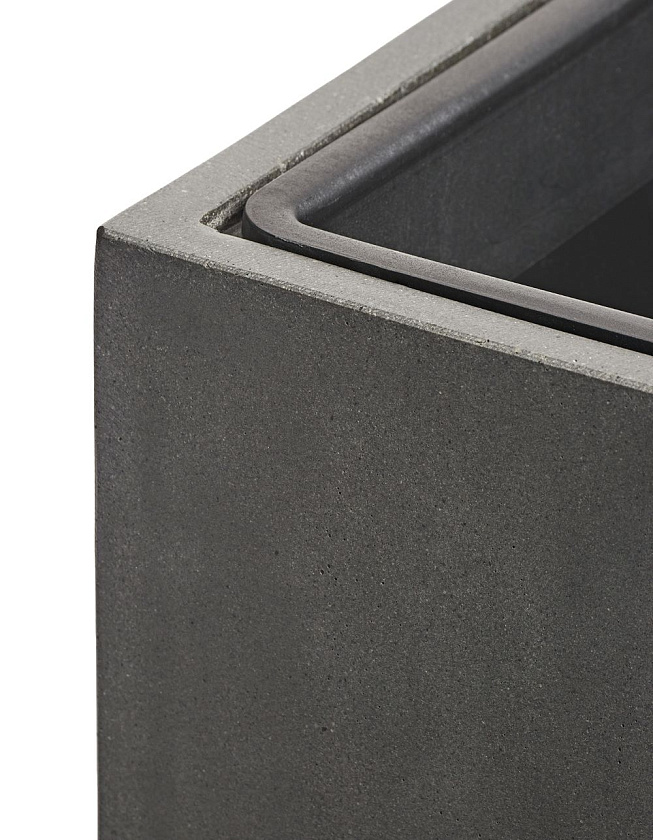 Кашпо Эффектори Бетон куб темно-серый бетон_4