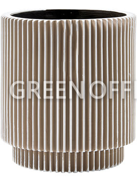 Кашпо Capi nature vase cylinder groove ii ivory