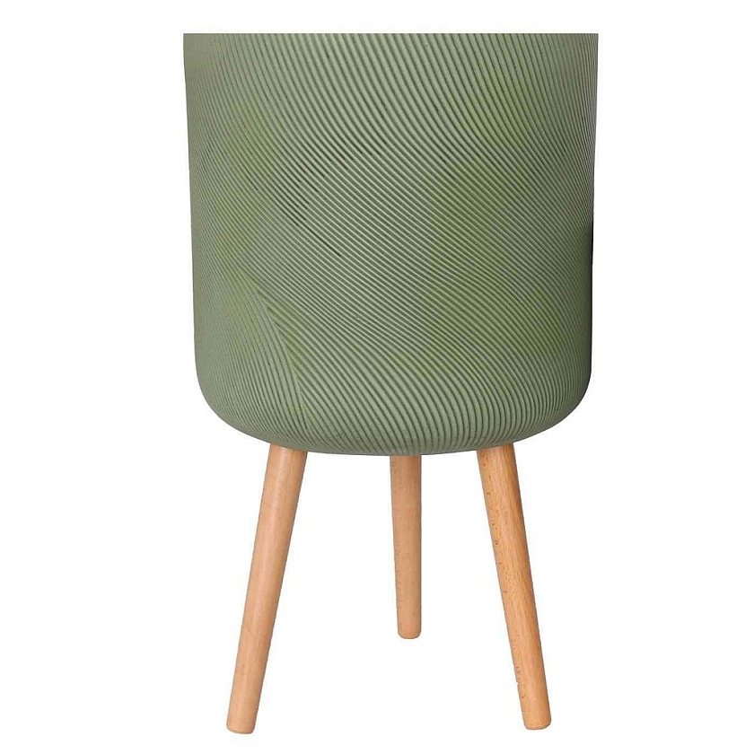 Кашпо Флоу Ваза с подставкой зеленое_5