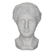 Кашпо Античная женская голова белое