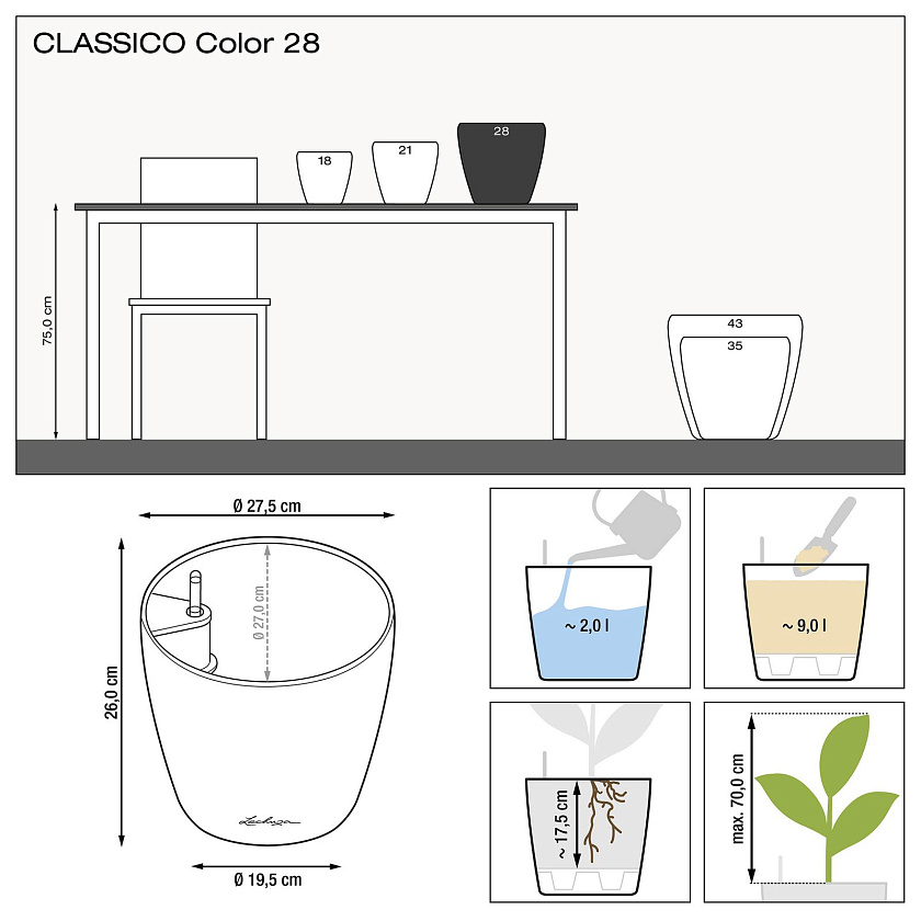 Кашпо Лечуза Классико Колор (мускат)_6
