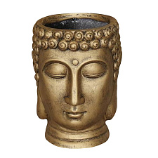 Кашпо Голова Будды золото
