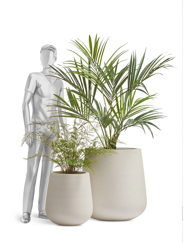 Кашпо Эрго Файн Рок Дизайн-чаша Белый камень_8