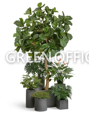 Кашпо Эффектори Бетон куб темно-серый бетон - Фото 8