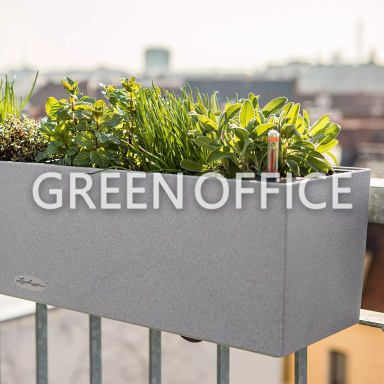 Кашпо Lechuza Balconera Stone 100 (светло-бежевый) - Фото 3