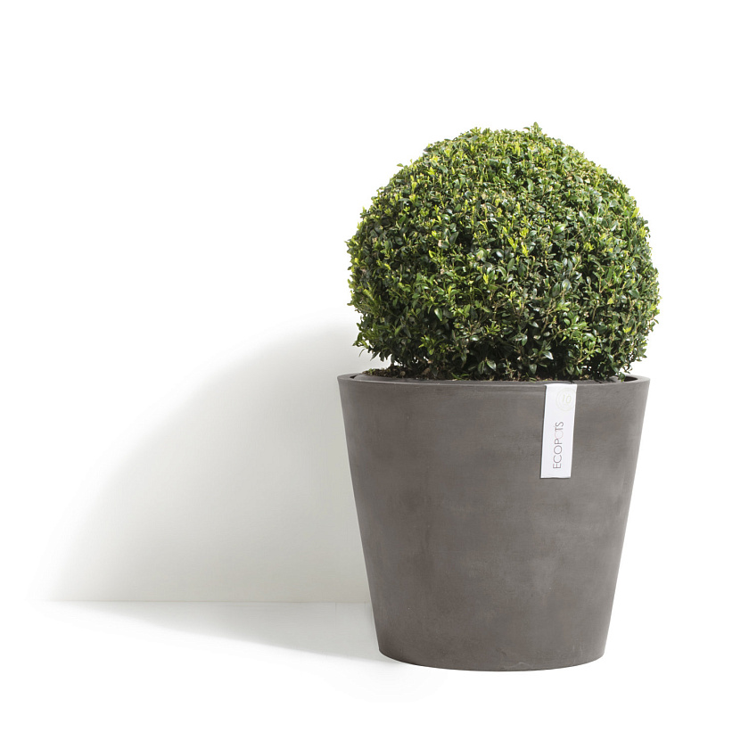 Кашпо Экопотс Амстердам конус антрацит_