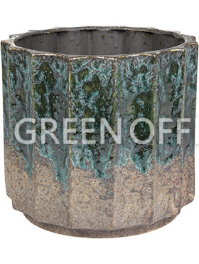 Кашпо Indoor pottery pot leoni grey blue - Фото 1