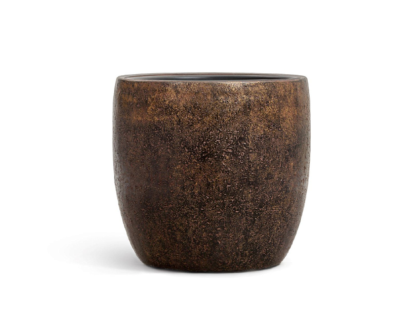 Кашпо Эффектори Металл конус-чаша Раф с золотой патиной_2