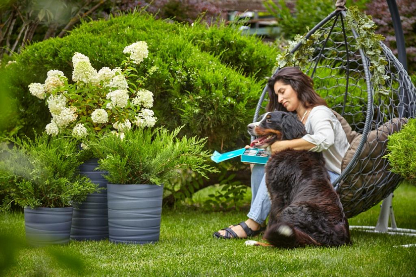 Кашпо Урбан среднее (антрацит)_3