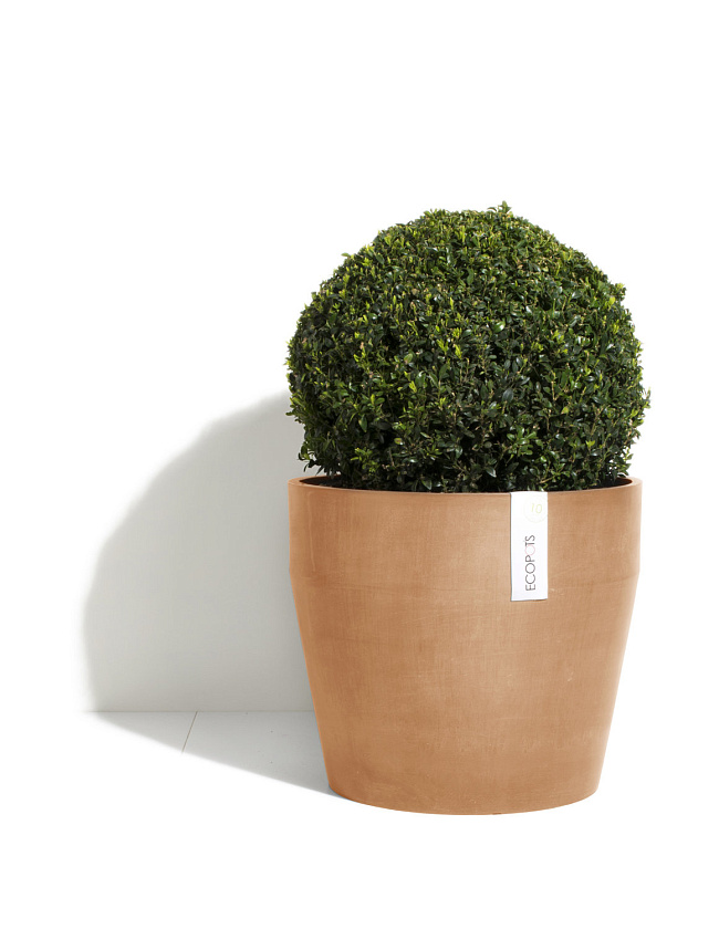 Кашпо Экопотс Санкара терракотовое_