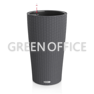 Кашпо Lechuza Cilindro Cottage (гранит) - Фото 1