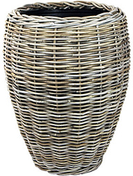 Кашпо Drypot rattan vase grey