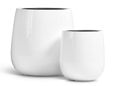 Кашпо Эффектори Глосс Дизайн-Чаша Белый глянцевый лак