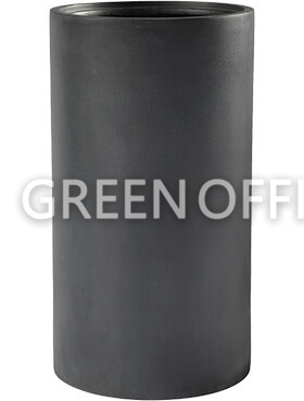 Кашпо Basic cylinder dark grey (с техническим горшком)