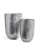Кашпо EFFECTORY METALL высокий конус-чаша серебро - Фото 1