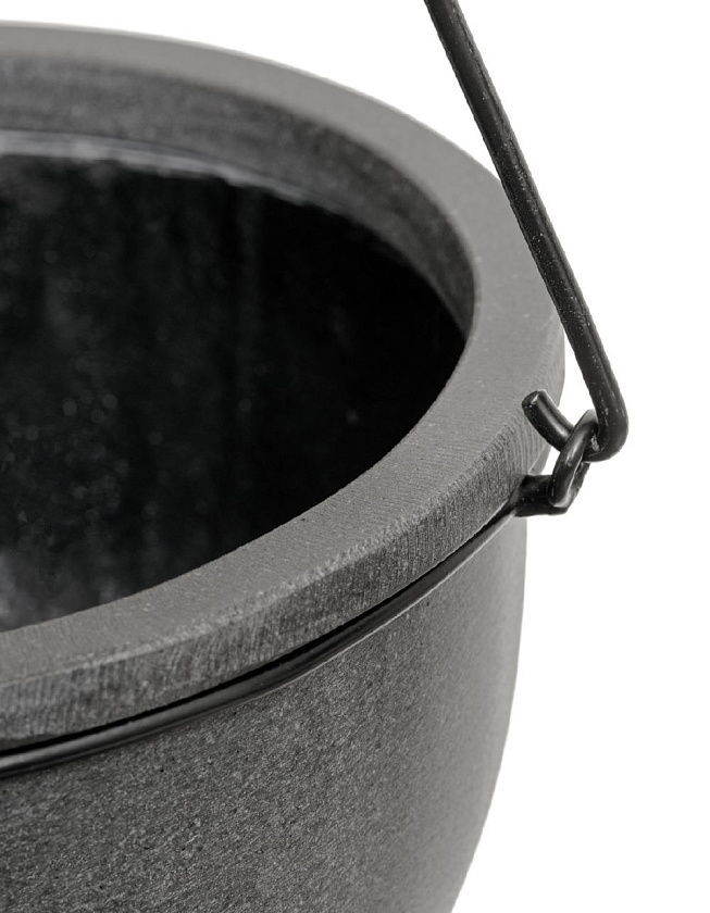 Кашпо Эффектори Бетон Полусфера подвесная Темно-серый бетон_2