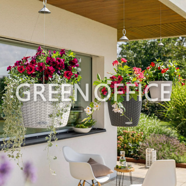 Кашпо Lechuza Nido Cottage большой (гранит) - Фото 6