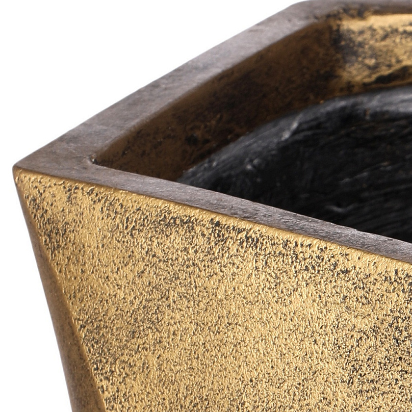 Кашпо Геометри Ромб (золотое)_