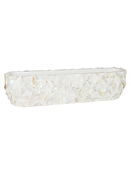 Кашпо Shell table top planter white mother of pearl