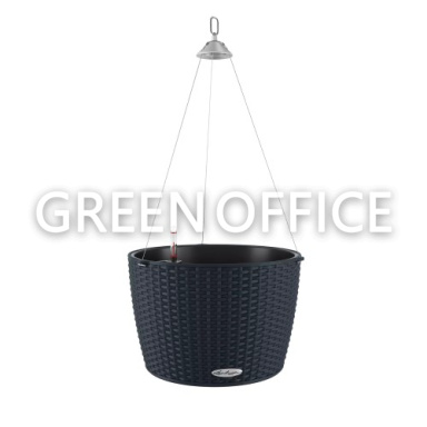 Кашпо Lechuza Nido Cottage большой (графит) - Фото 1