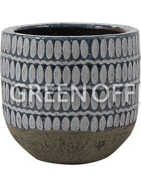 Кашпо Indoor pottery pot elin denim (per 12 шт.) - Фото 1