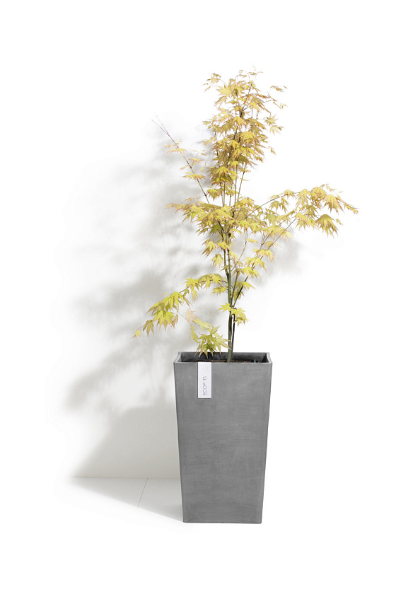 Кашпо Экопотс Роттердам высокое серое_