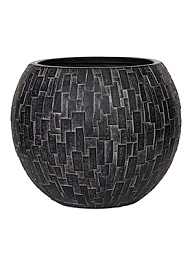 Кашпо Capi nature stone vase ball iii black