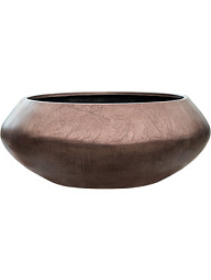 Кашпо Metallic silver leaf bowl ufo matt coffee