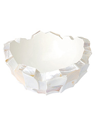 Кашпо Shell mother of pearl white bowl