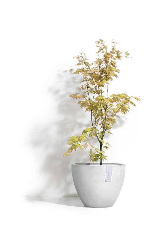 Кашпо Экопотс Антверп светло-серое_