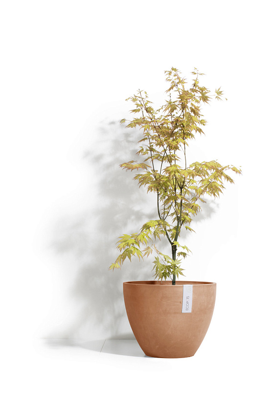 Кашпо Экопотс Антверп терракотовое_