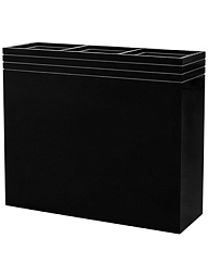 Кашпо Line-up rectangle matt black (with liner)